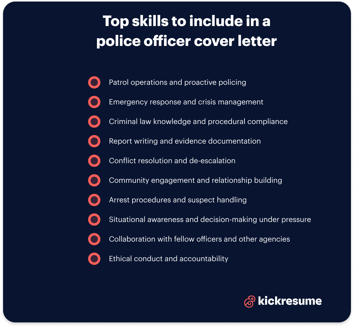 Police officer cover letter skills examples