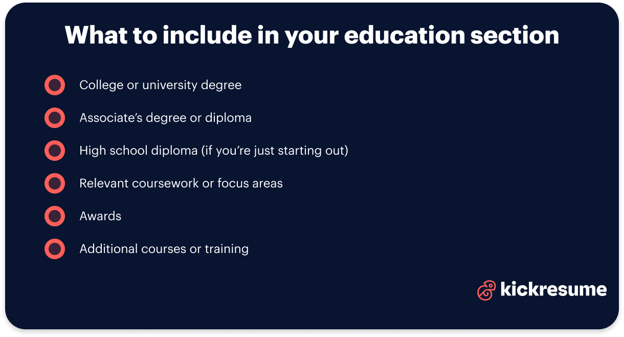 What to include in an interior designer education section