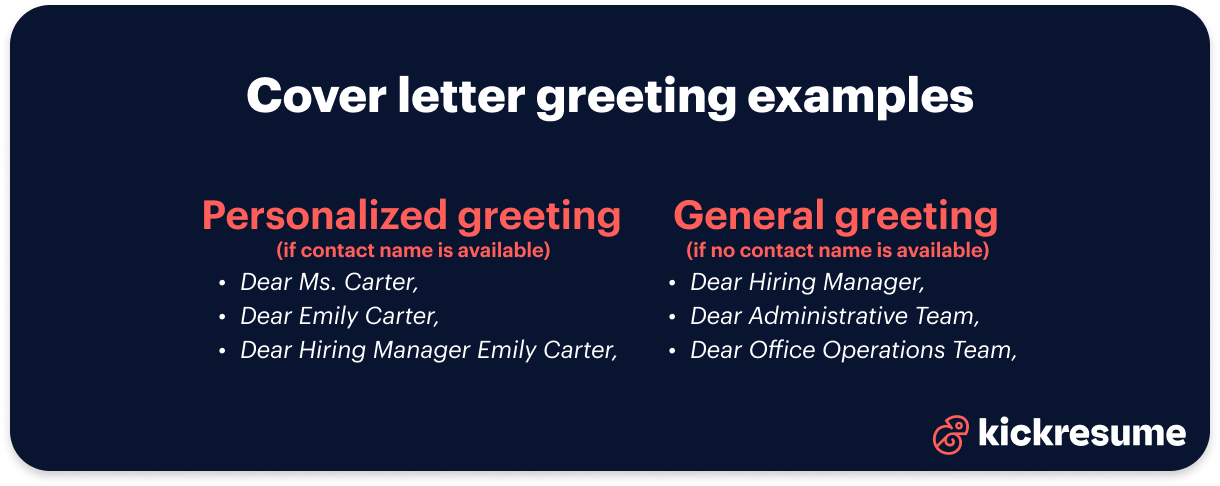 Insurance agent cover letter greeting examples