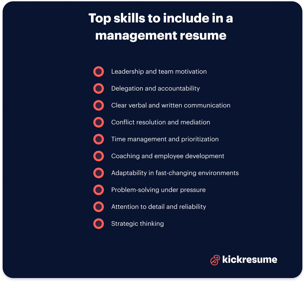 Management resume skills examples