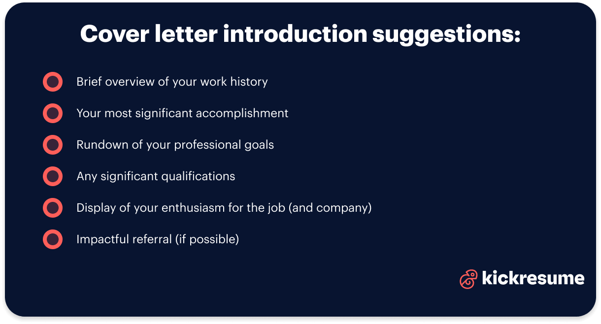 Account manager cover letter introduction tips