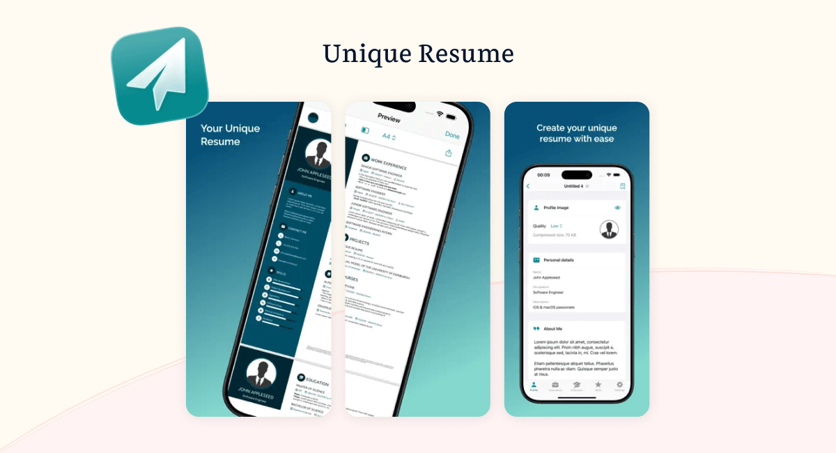Best Resume Apps for iPhone & Android Unique resume