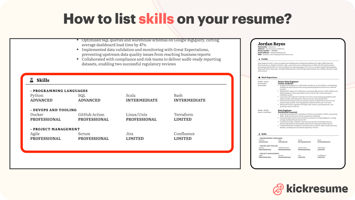 how to list skills on your resume