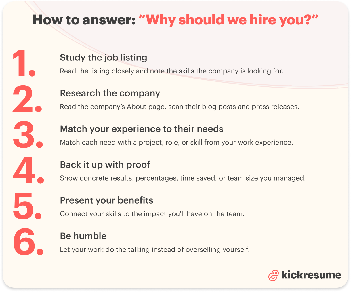 How to answer why should we hire you