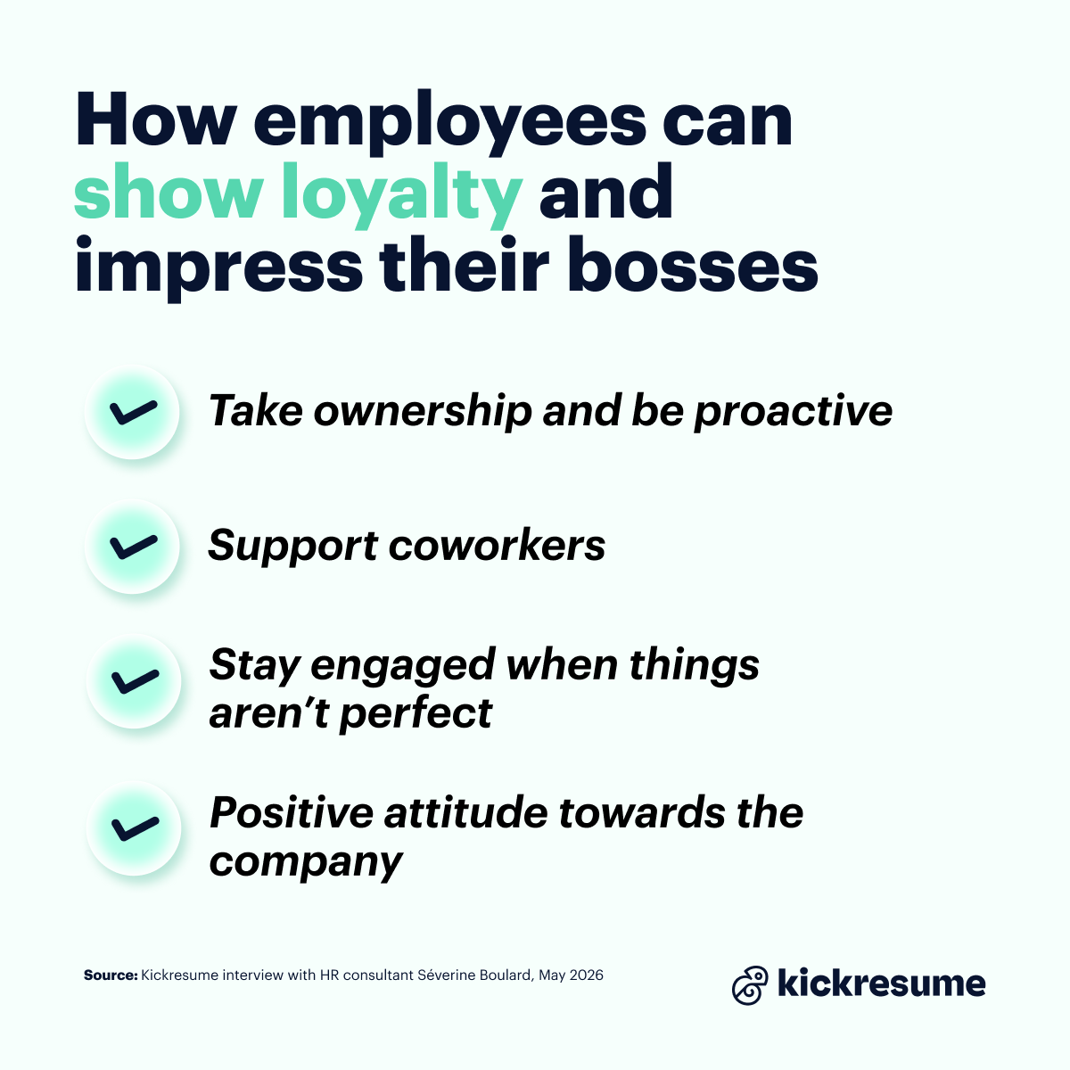 How to show loyalty as en employee