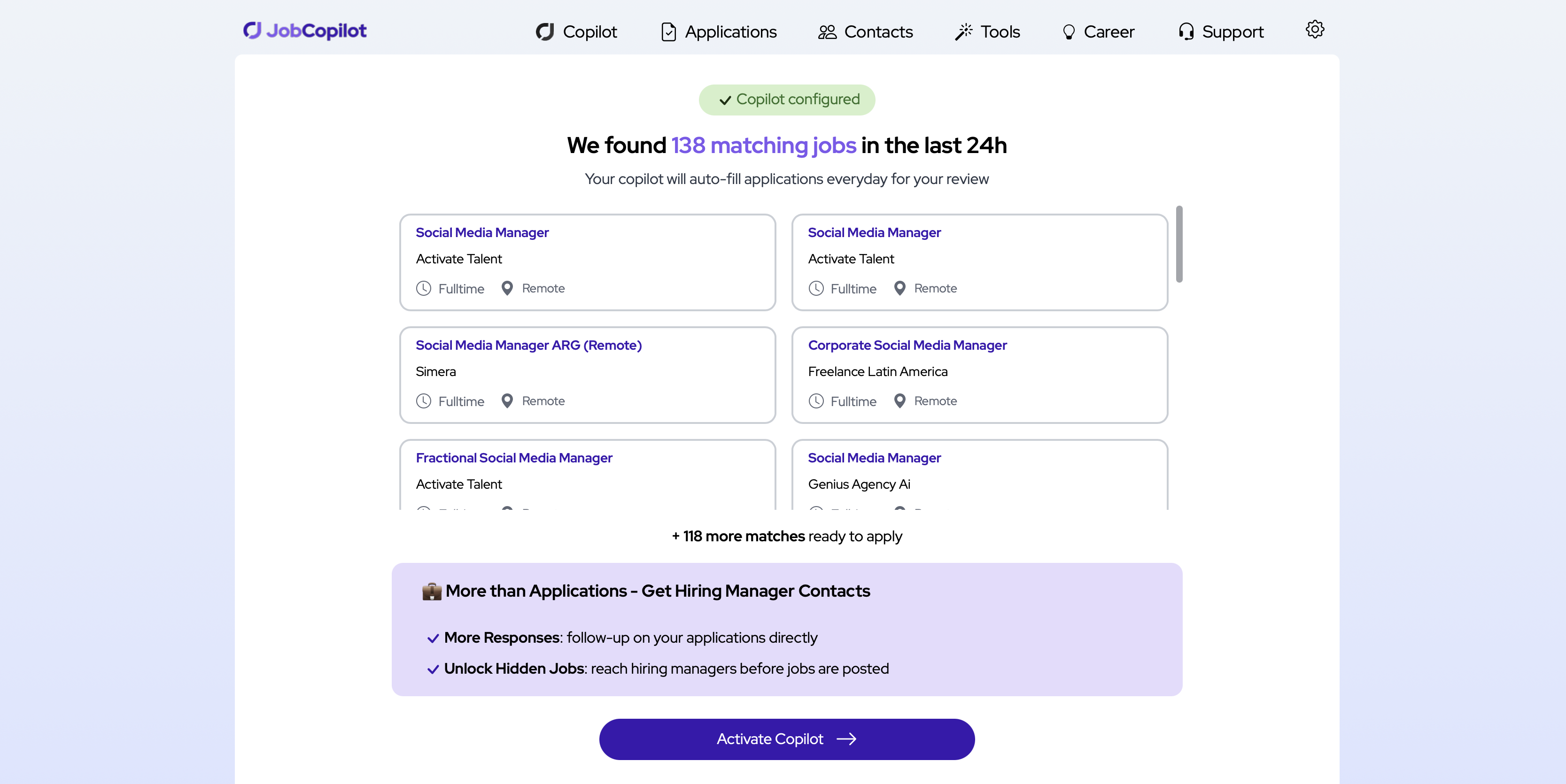 JobCopilot editing interface