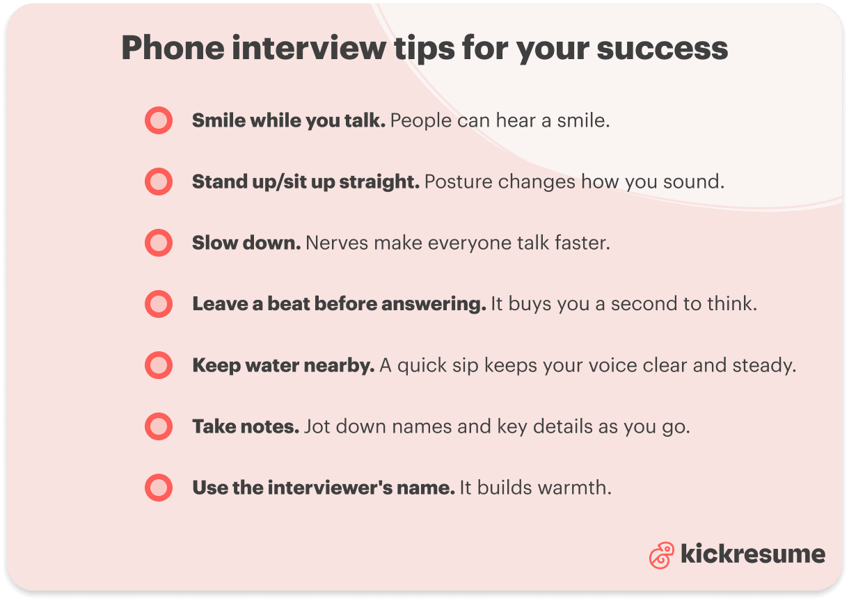 Phone interview tips for your success