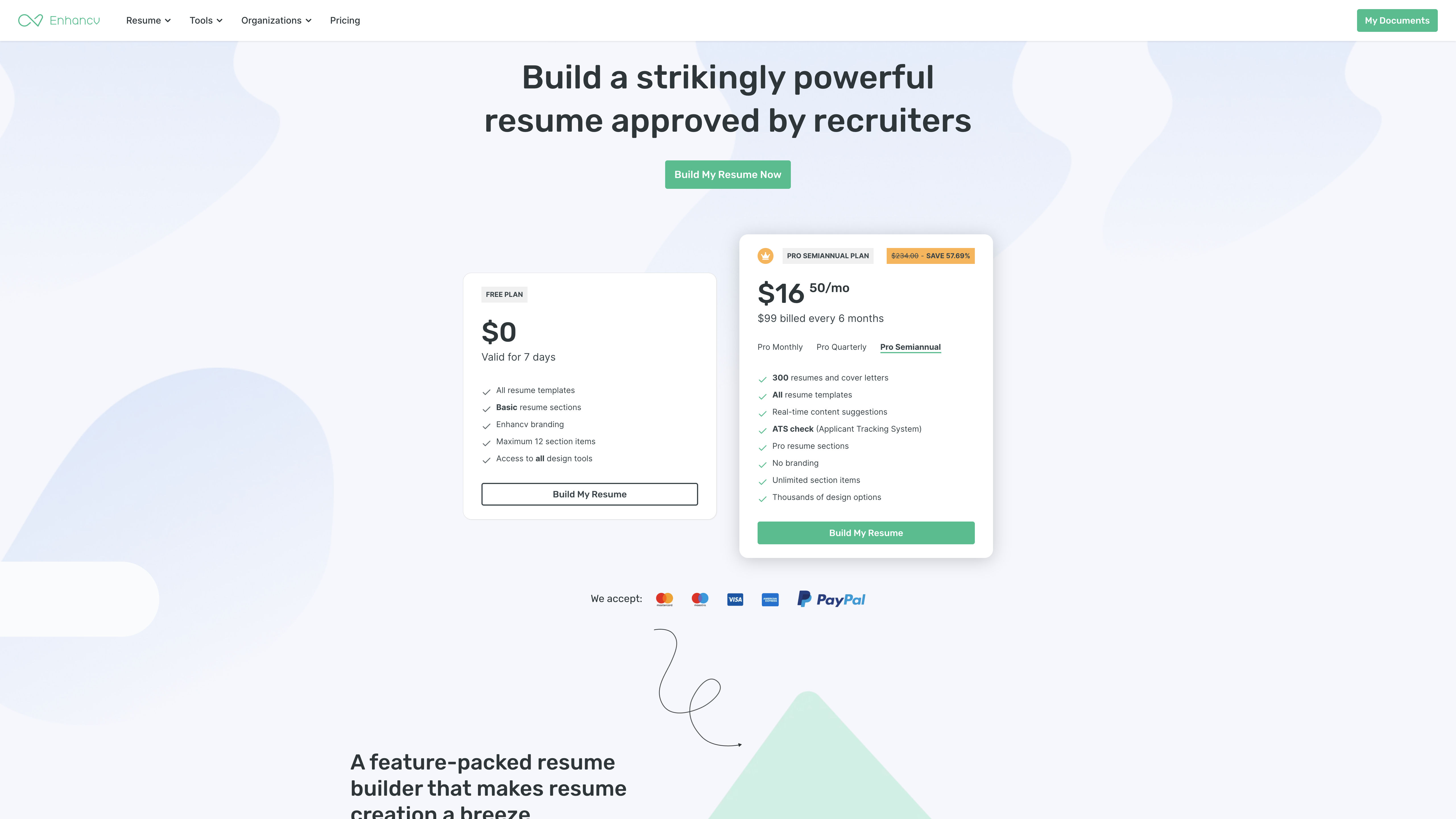 enhancv pricing