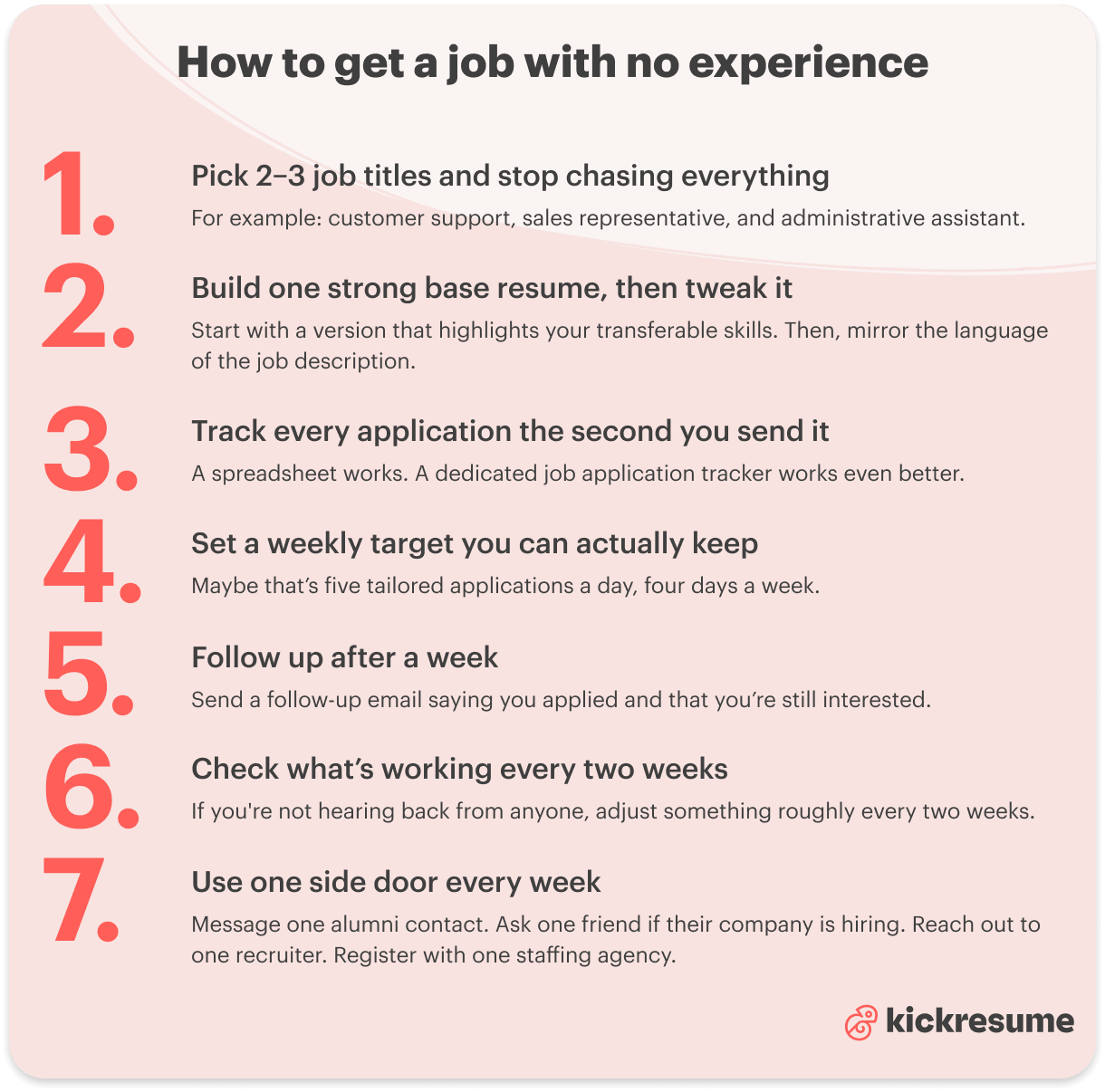 How to get a job with no experience in 7 steps