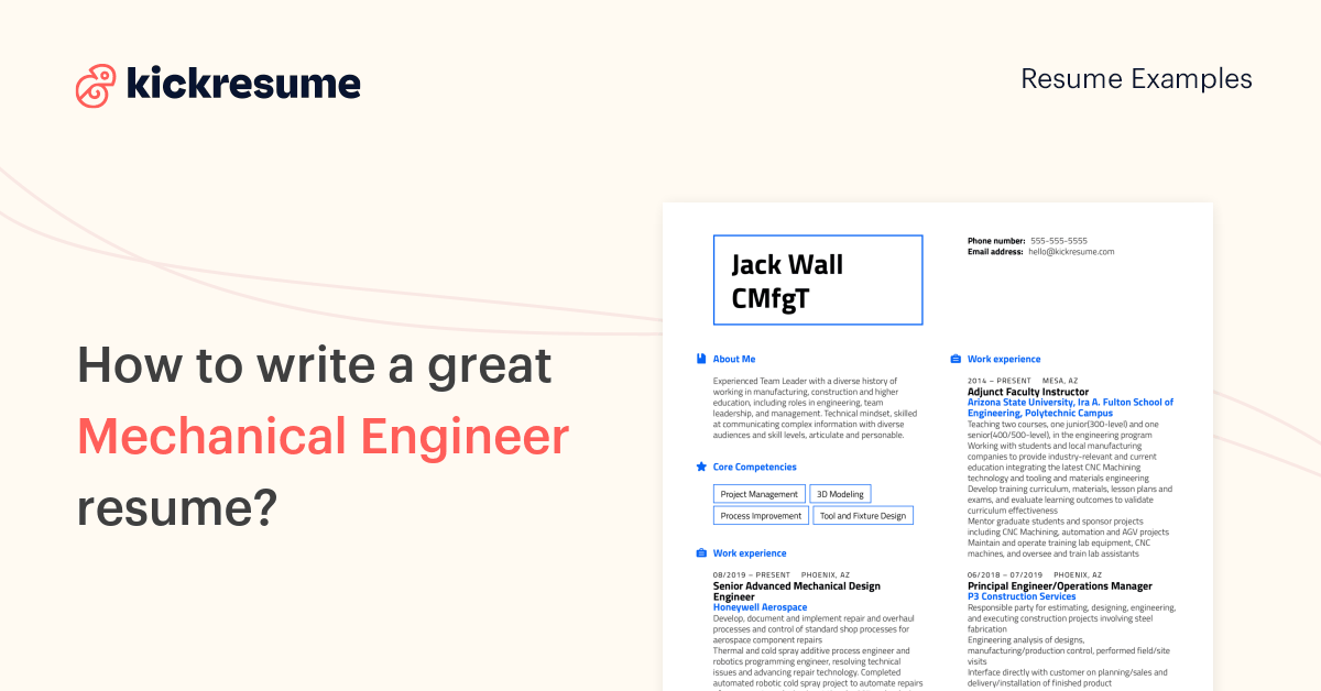 Mechanical Engineer Resume Examples - Mechanical Engineer 