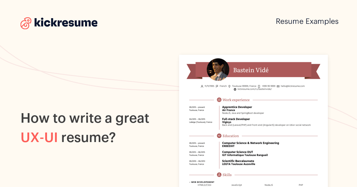 UX-UI Resume Examples & Writing Guide 2025 | Kickresume